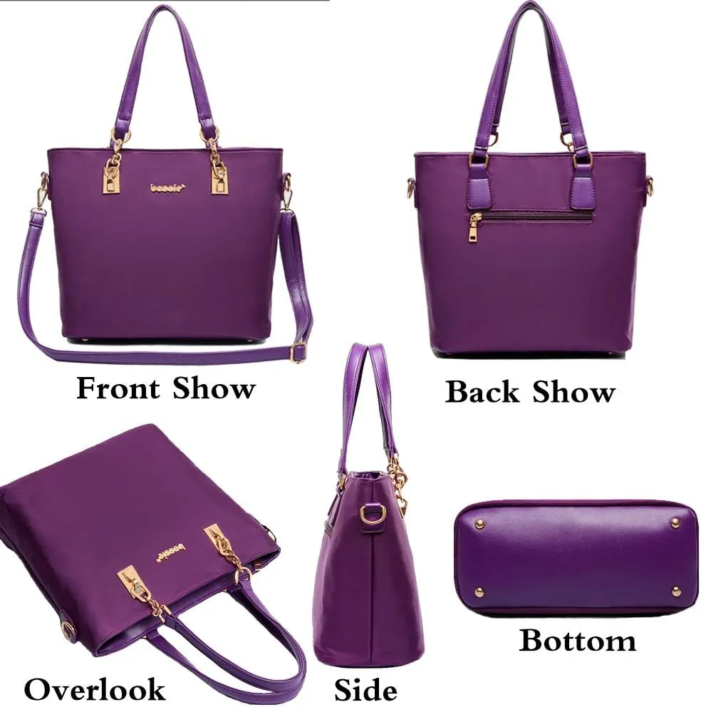Women Ladies 6 Pcs Handbag Set Hobo Top Handle Bag Totes Satchels Crossbody Shoulder Bags and Purse Clutch