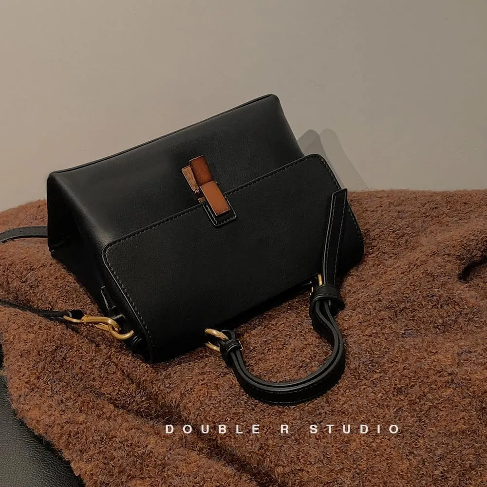 Women Shoulder Bags Genuine Leather Satchels Nutcracker Decoration Messenger Bag Large Capacity Tote