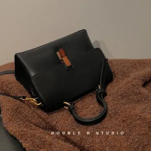 Women Shoulder Bags Genuine Leather Satchels Nutcracker Decoration Messenger Bag Large Capacity Tote