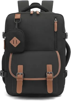 Women Travel Carry on Anti-Theft Pocket Laptop Backpack Casual Daypack ookbag with USB Charger Port Computer Bag (black)
