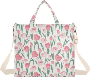 Womens Totes and Handbags Floral Design Paper Cloth Shopping Bags Bride Friend Wedding Tote Large Crossbody Size S
