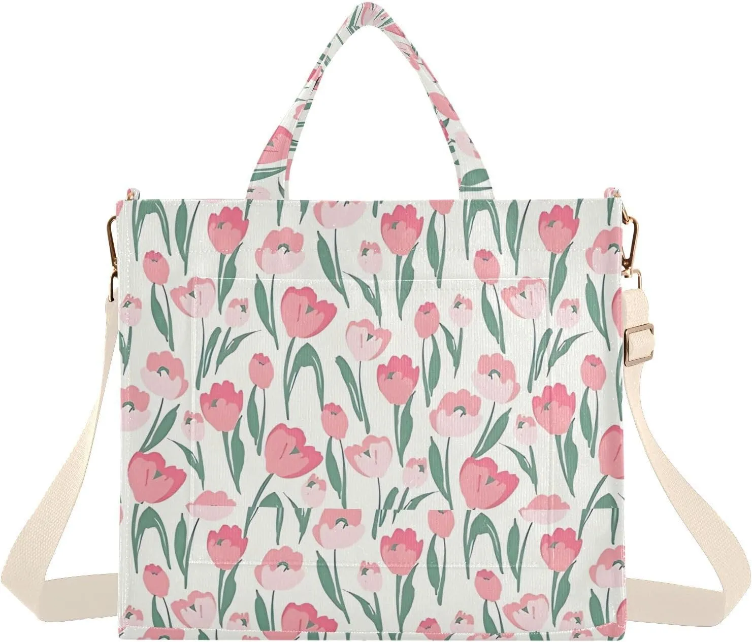 Womens Totes and Handbags Floral Design Paper Cloth Shopping Bags Bride Friend Wedding Tote Large Crossbody Size S