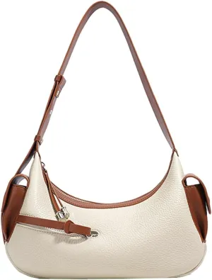 Womens Trendy Genuine Leather Shoulder Bag Small Y2k Dumpling Crossbody Tote Purse Handbags Designer Satchels 2025