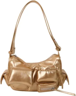 Womens Trendy Shoulder Tote Bag Small Y2k Vegan Leather Crossbody Purse Multi Pocket Handbags Top Handle Satchels