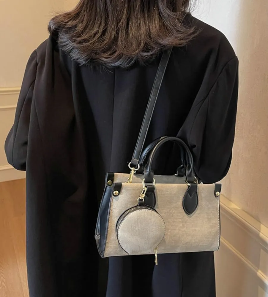 Women's Trendy Vegan Leather Clutch Purse Handbags Small Tote Bag Elegant Ladies Shoulder Crossbody Satchels