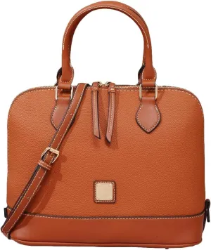 Womens Trendy Vegan Leather Handnag Purse Large Shell Tote Crossbody Bag Working Shoulder Bag Top Handle Satchels