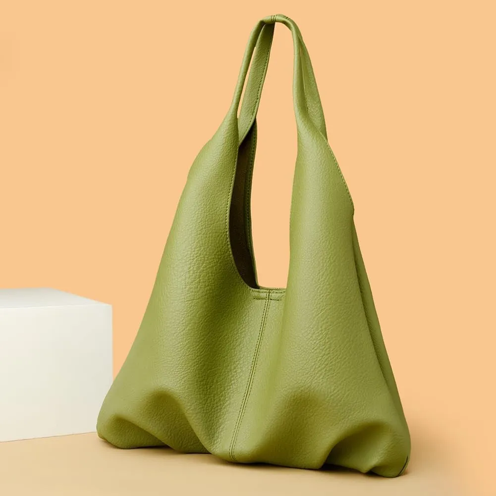 Work Tote Bag Soft Leather Purses for Women's Shoulder Handbags Come with a Zipper Pouch Hobo Bags Vegan Purse